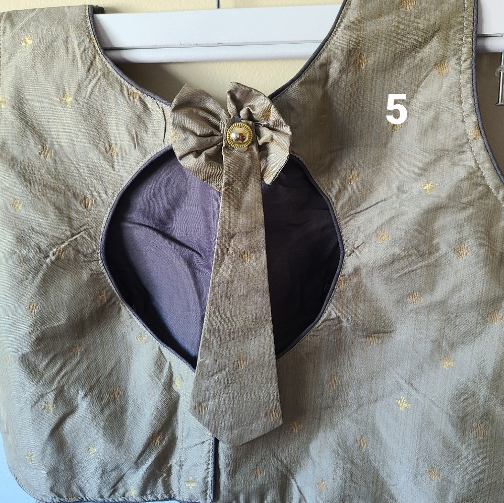 NEW boutique banarasi silk ready made saree /lehenga blouses - Picture 7 of 12